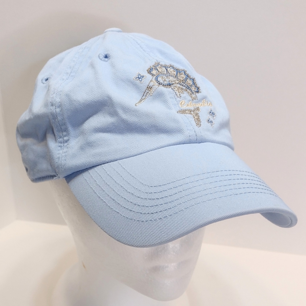 Columbia Sportswear cap, light blue with embroidered sailfish, one size.